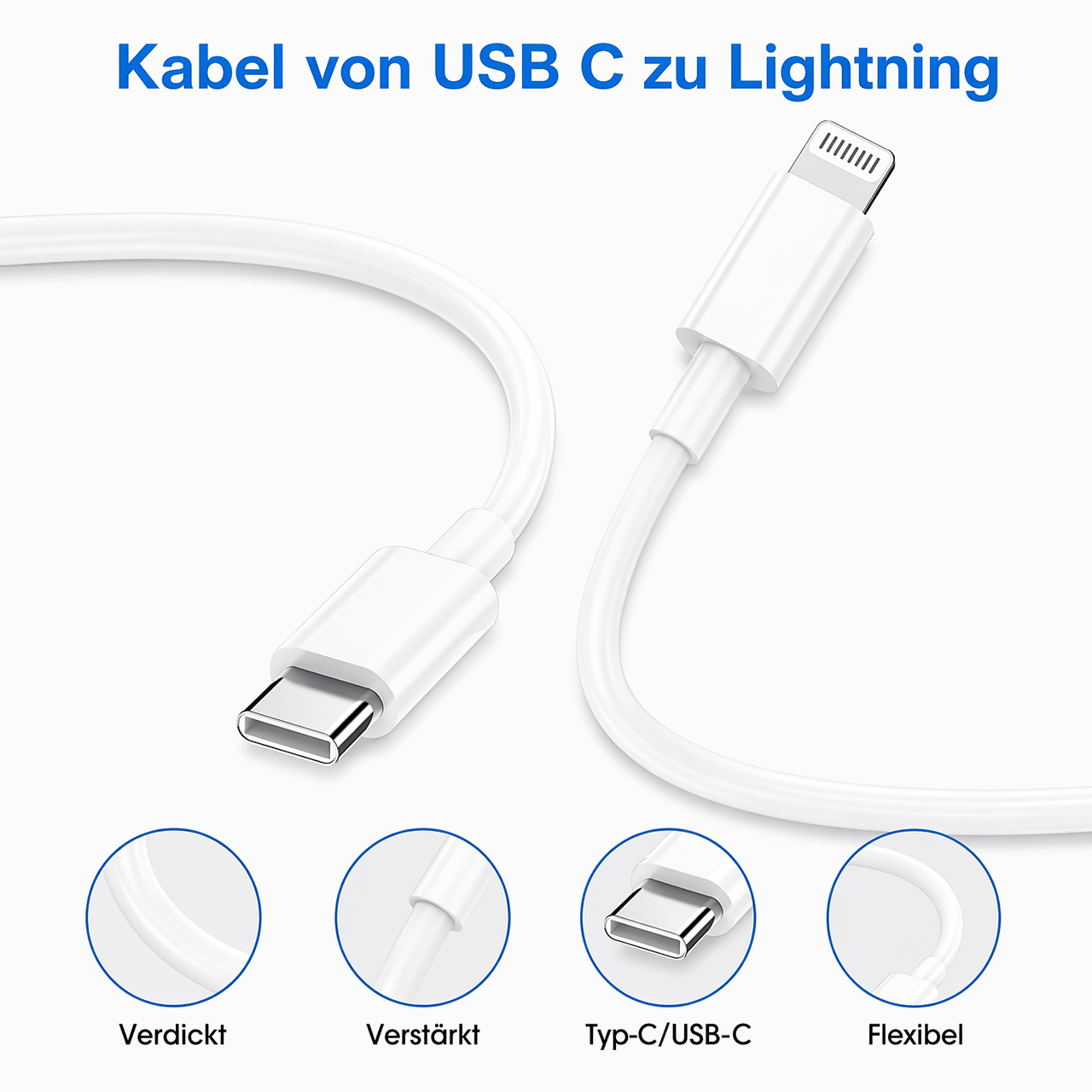 Lightning Cable USB C 2 M